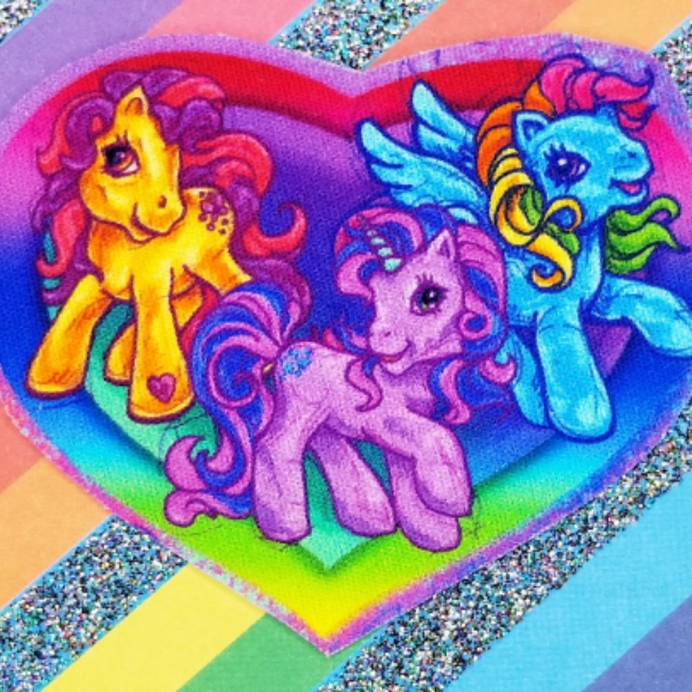 My Little Pony Patch MLP 80s 90s Kid Nostalgia Rainbow Heart